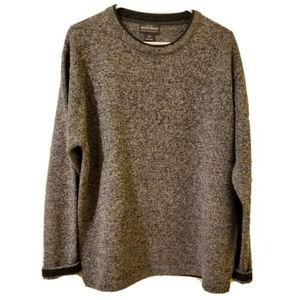 Woolrich Wool Blend Sweater Mens Large Crew Neck Sweater Charcoal Heather 9021